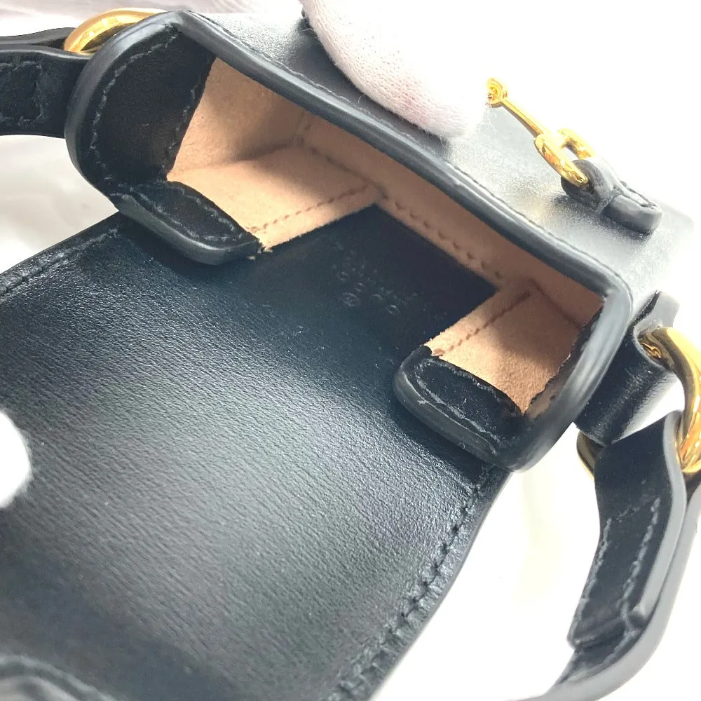 GUCCI Shoulder Bag 658611 leather black Shoulder Bag Crossbody Horsebit 1955(Unisex) Used
