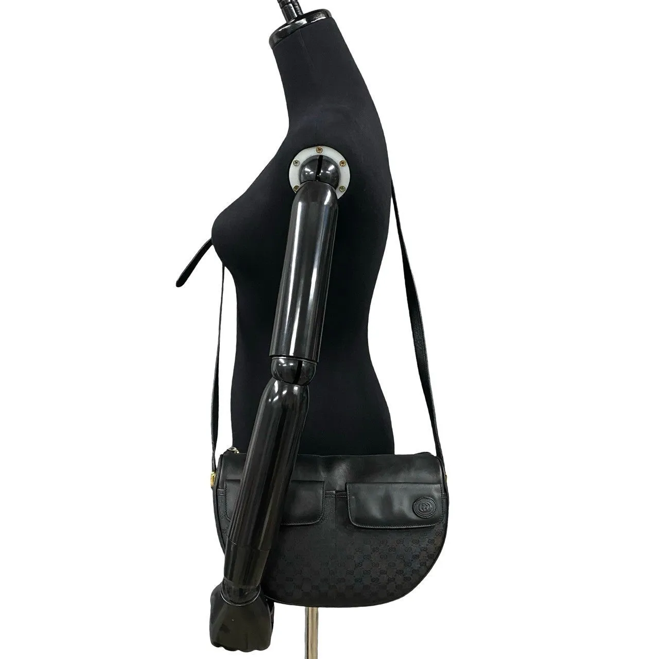 GUCCI Shoulder Bag leather black