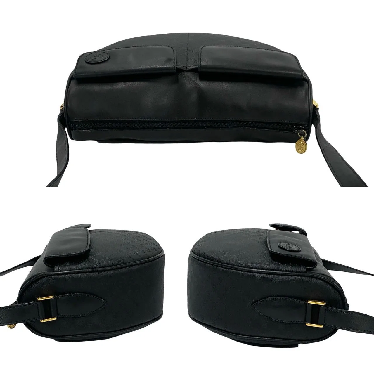 GUCCI Shoulder Bag leather black