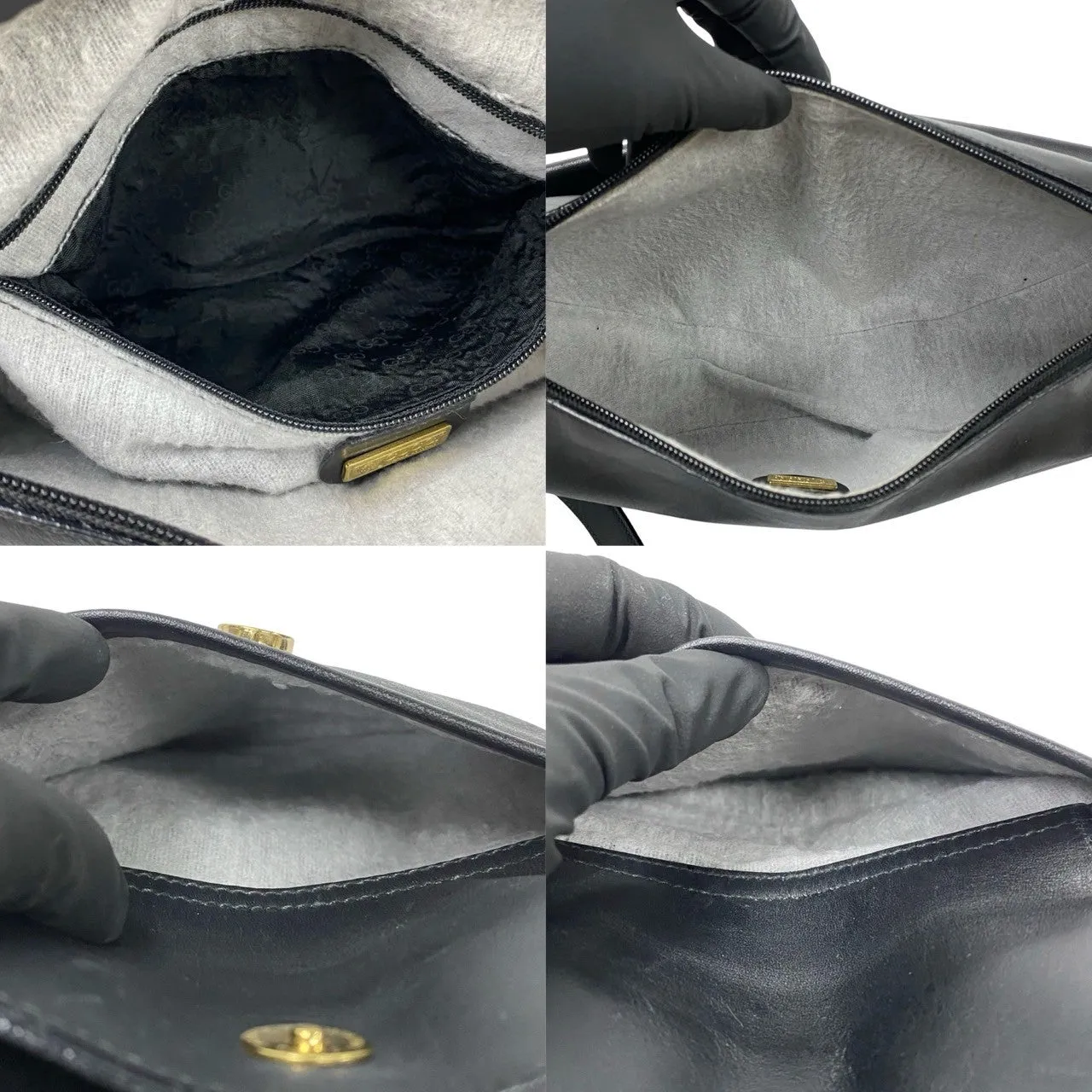 GUCCI Shoulder Bag leather black