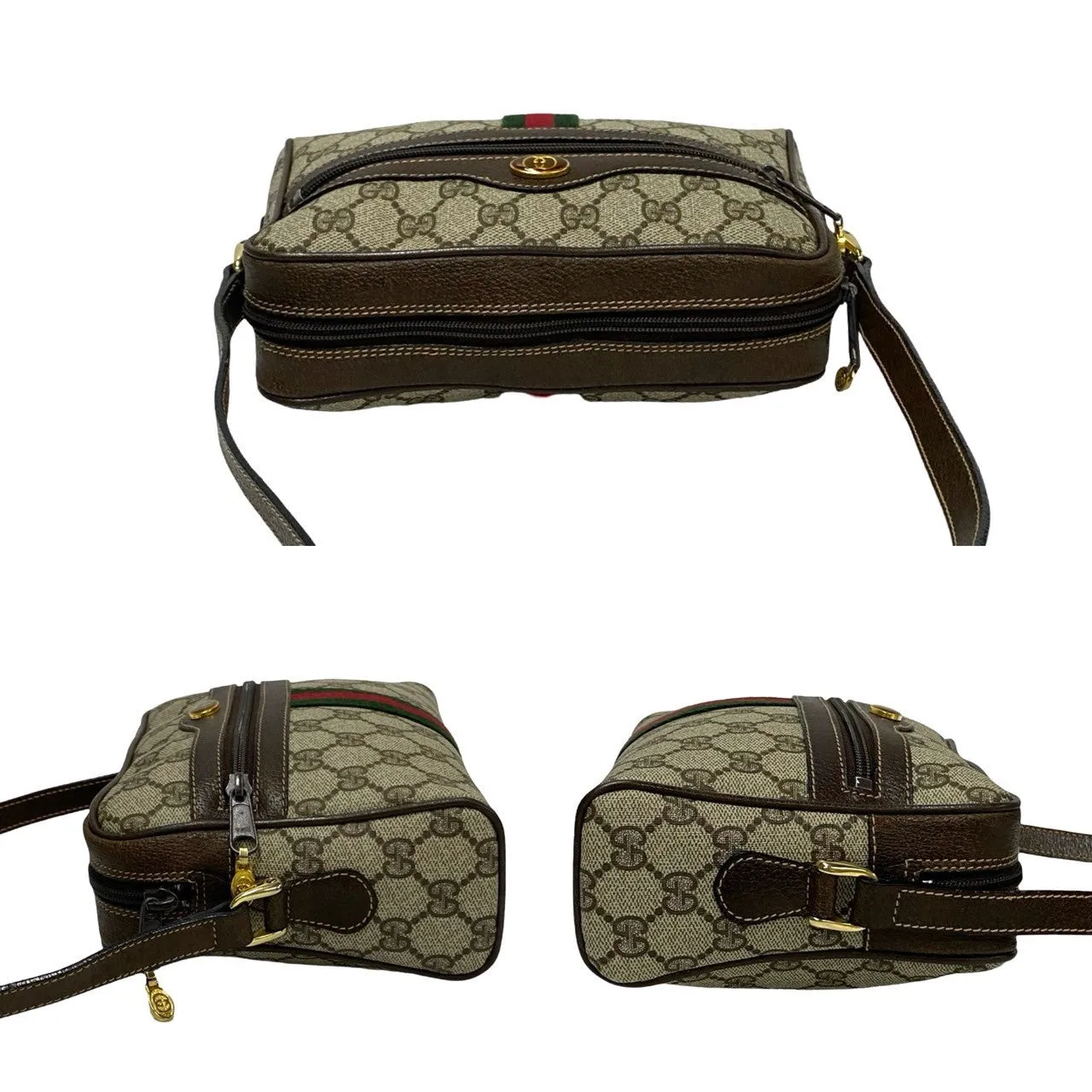 GUCCI Shoulder Bag leather Brown