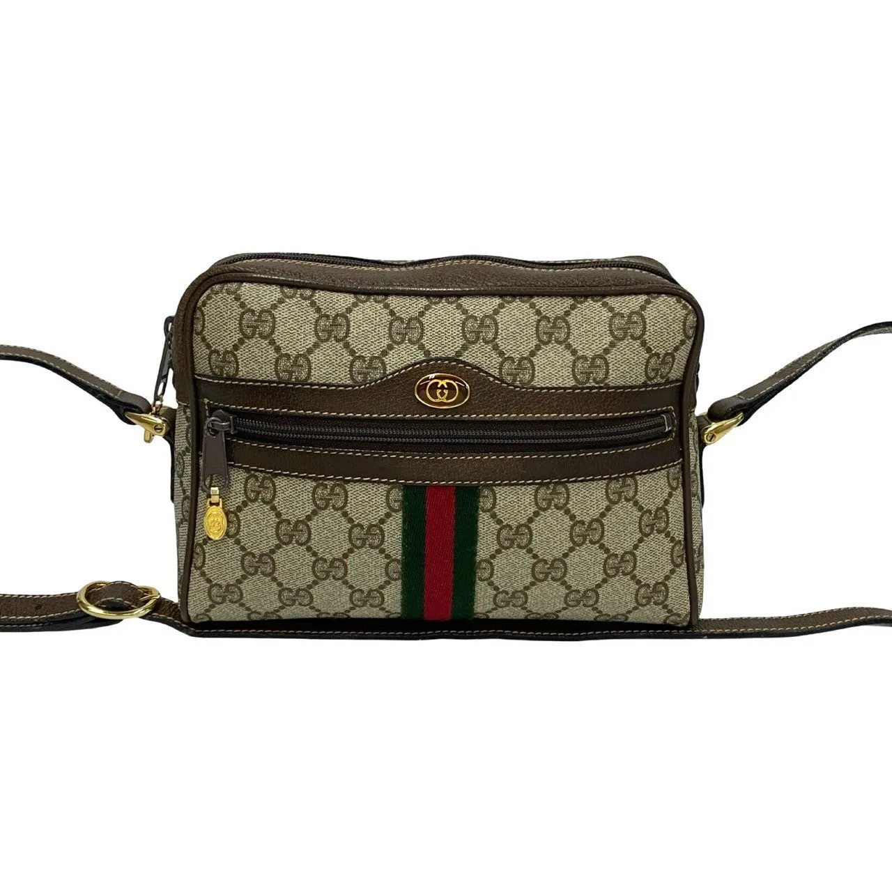 GUCCI Shoulder Bag leather Brown