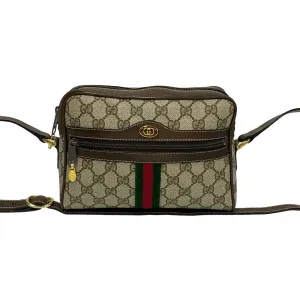 GUCCI Shoulder Bag leather Brown