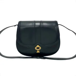GUCCI Shoulder Bag leather Navy