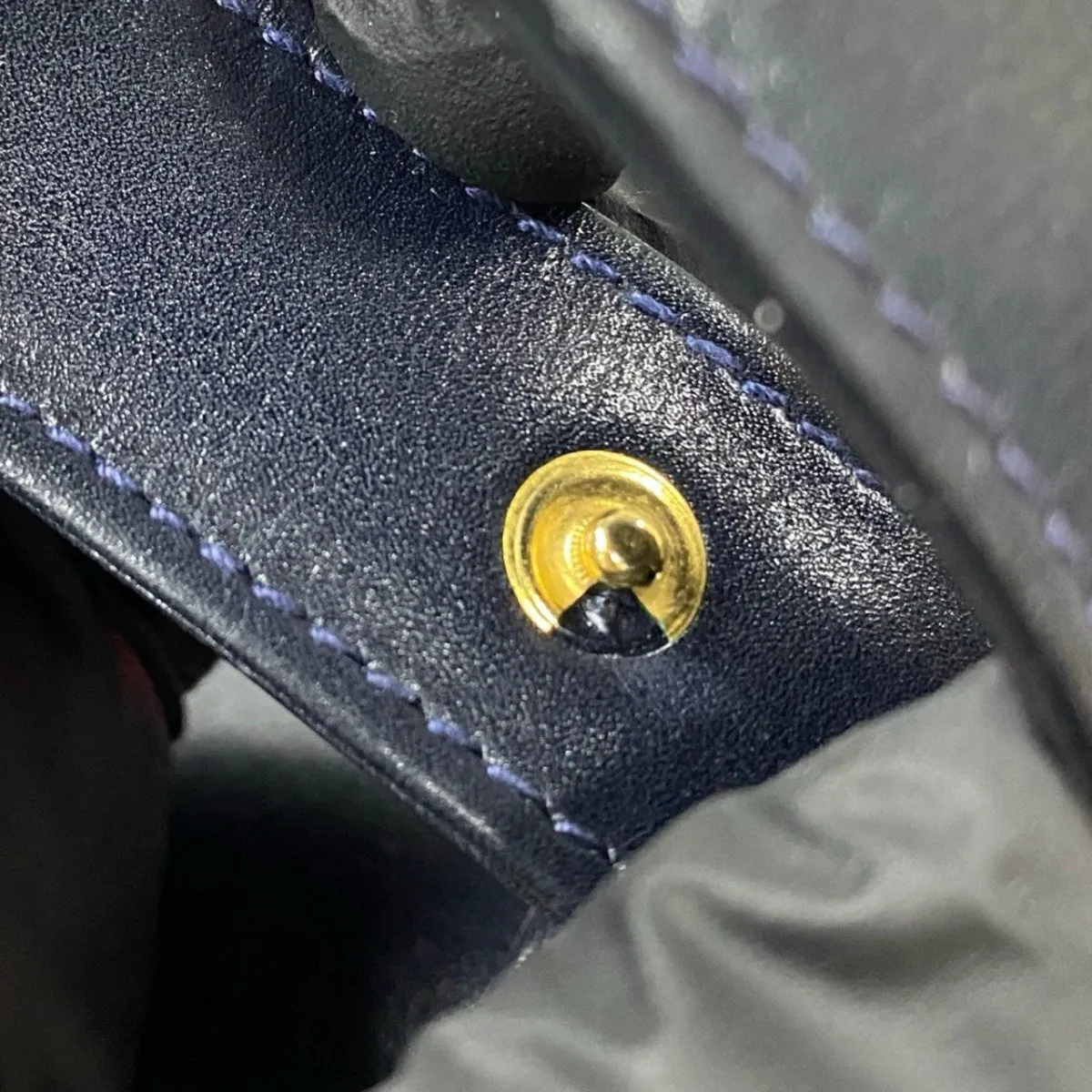 GUCCI Shoulder Bag leather Navy