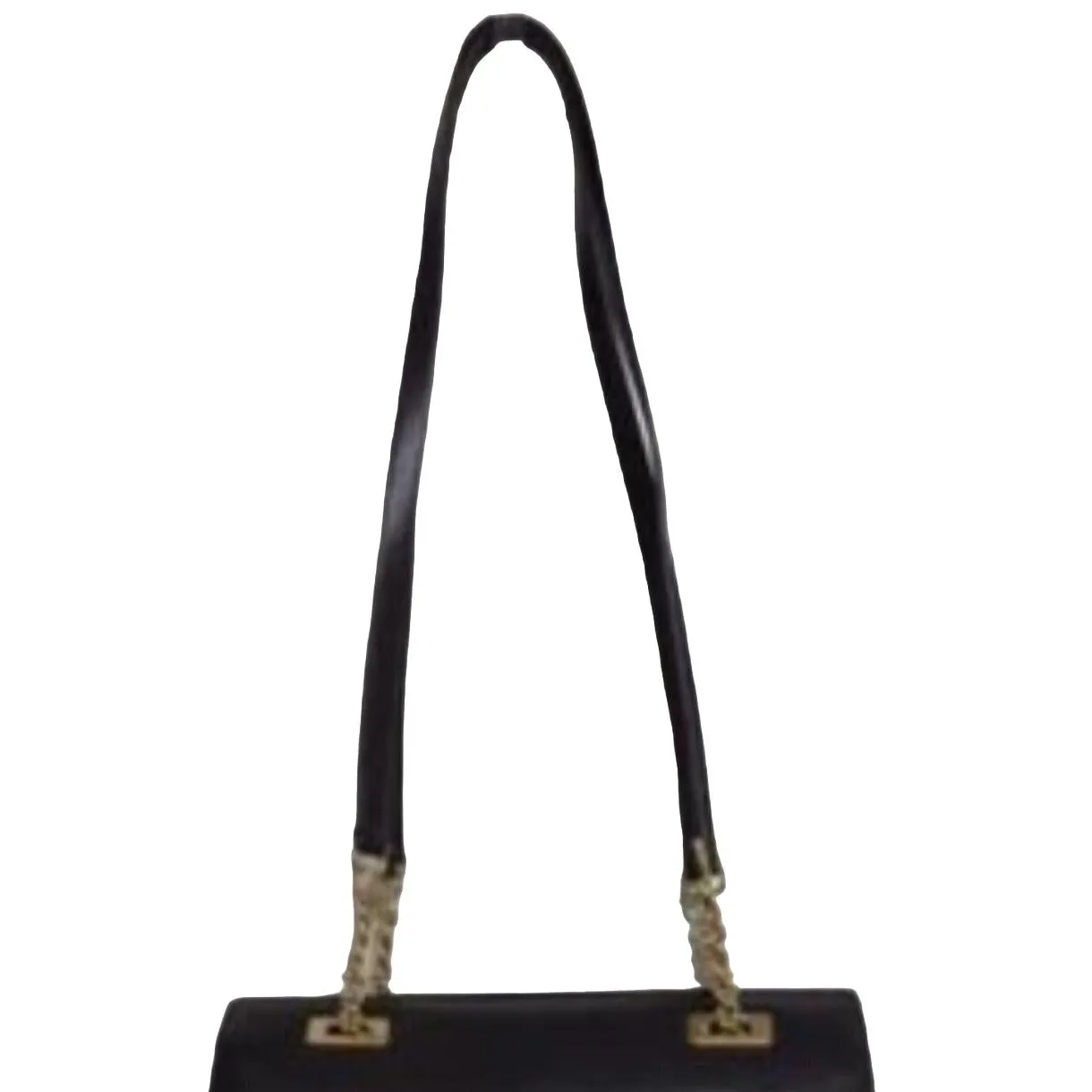 Gucci, unique, brown leather, large satchel style  shoulder bag with a snap hinged top, two longer gold chain & leather shoulder straps