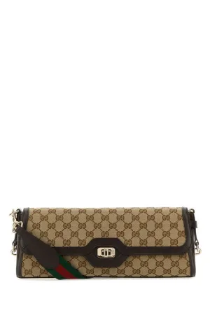 Gucci Woman Original Gg Fabric Medium Luce Shoulder Bag