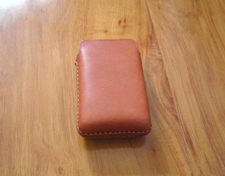 Handmade Brown Leather Mens Cigarette Case Cigarette Holder Case for Men