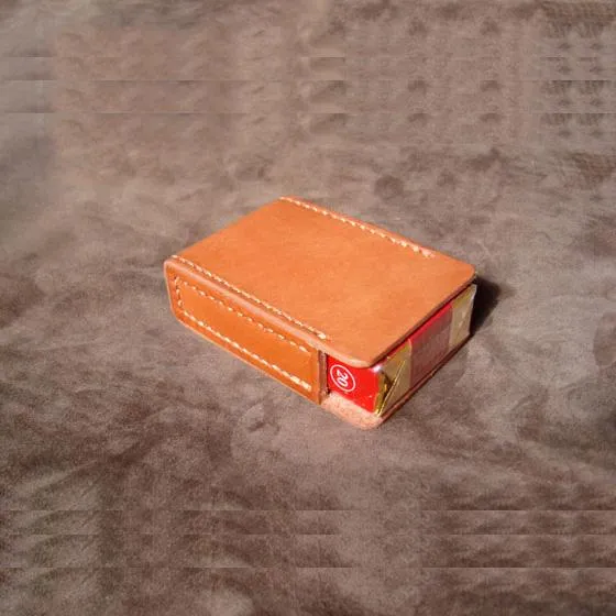 Handmade Cool Brown Leather Mens Cigarette Case Cigarette Holder Case for Men