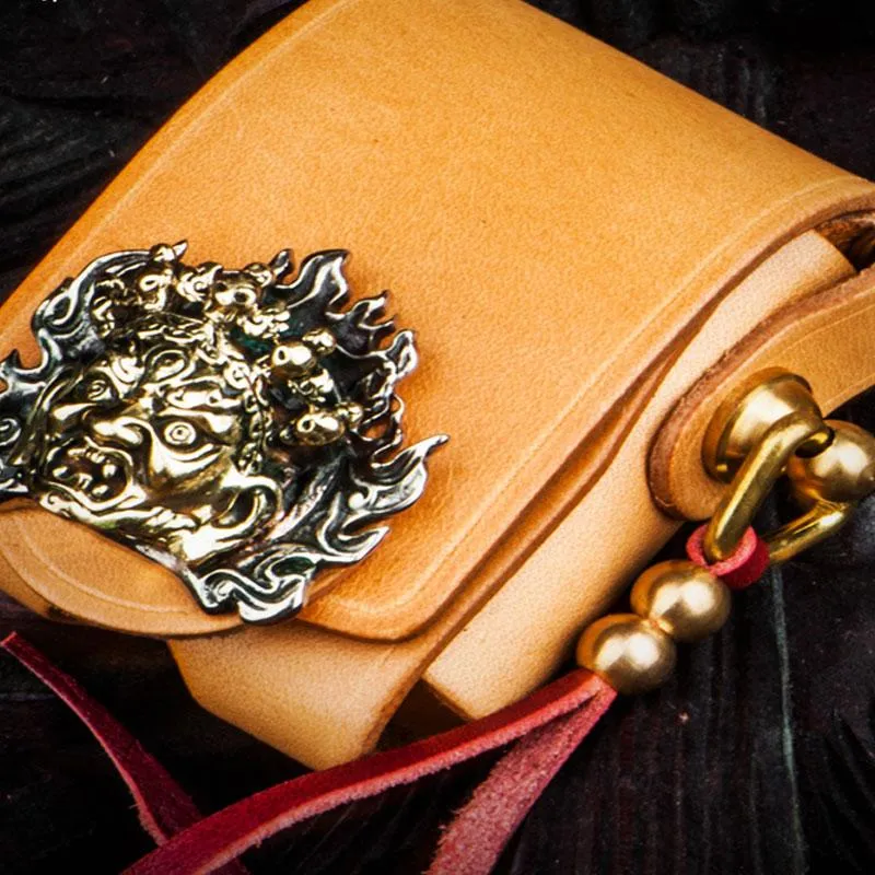 Handmade Leather Mens Leather Cigarette Cases Cigarette Box Lighter Pocket Tobacco Pouch