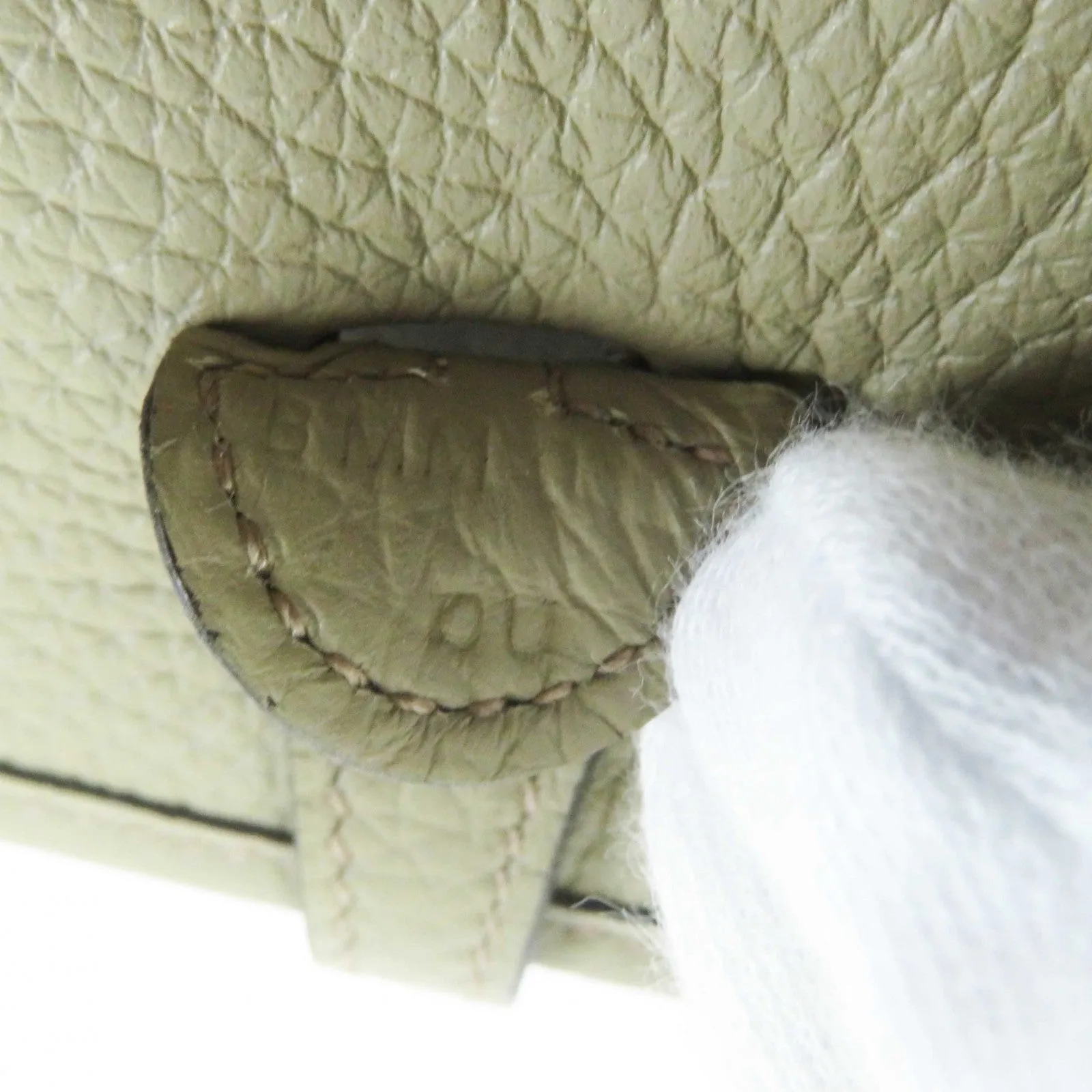 HERMES Shoulder Bag Taurillon Clemence Beige Alpha Evelyn TPM