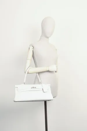 HERM??S Kelly Shoulder Clemence White