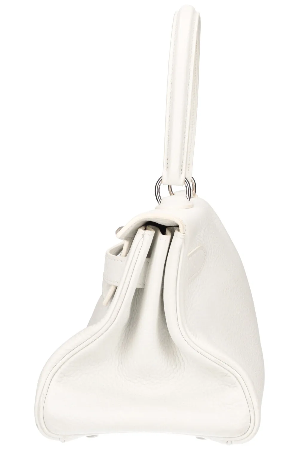 HERM??S Kelly Shoulder Clemence White