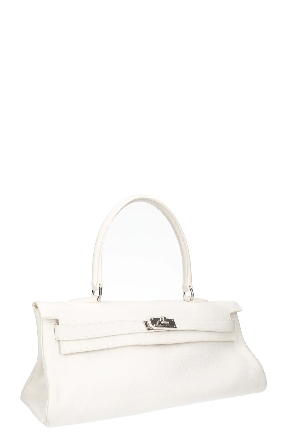 HERM??S Kelly Shoulder Clemence White