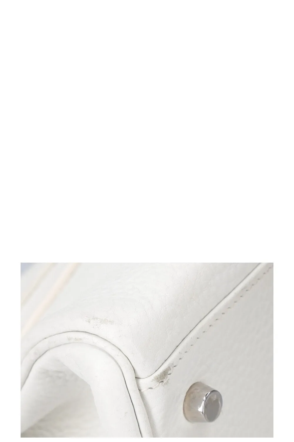 HERM??S Kelly Shoulder Clemence White