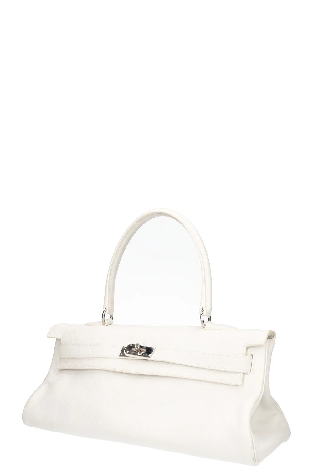 HERM??S Kelly Shoulder Clemence White