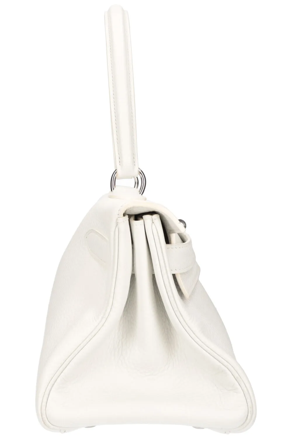 HERM??S Kelly Shoulder Clemence White