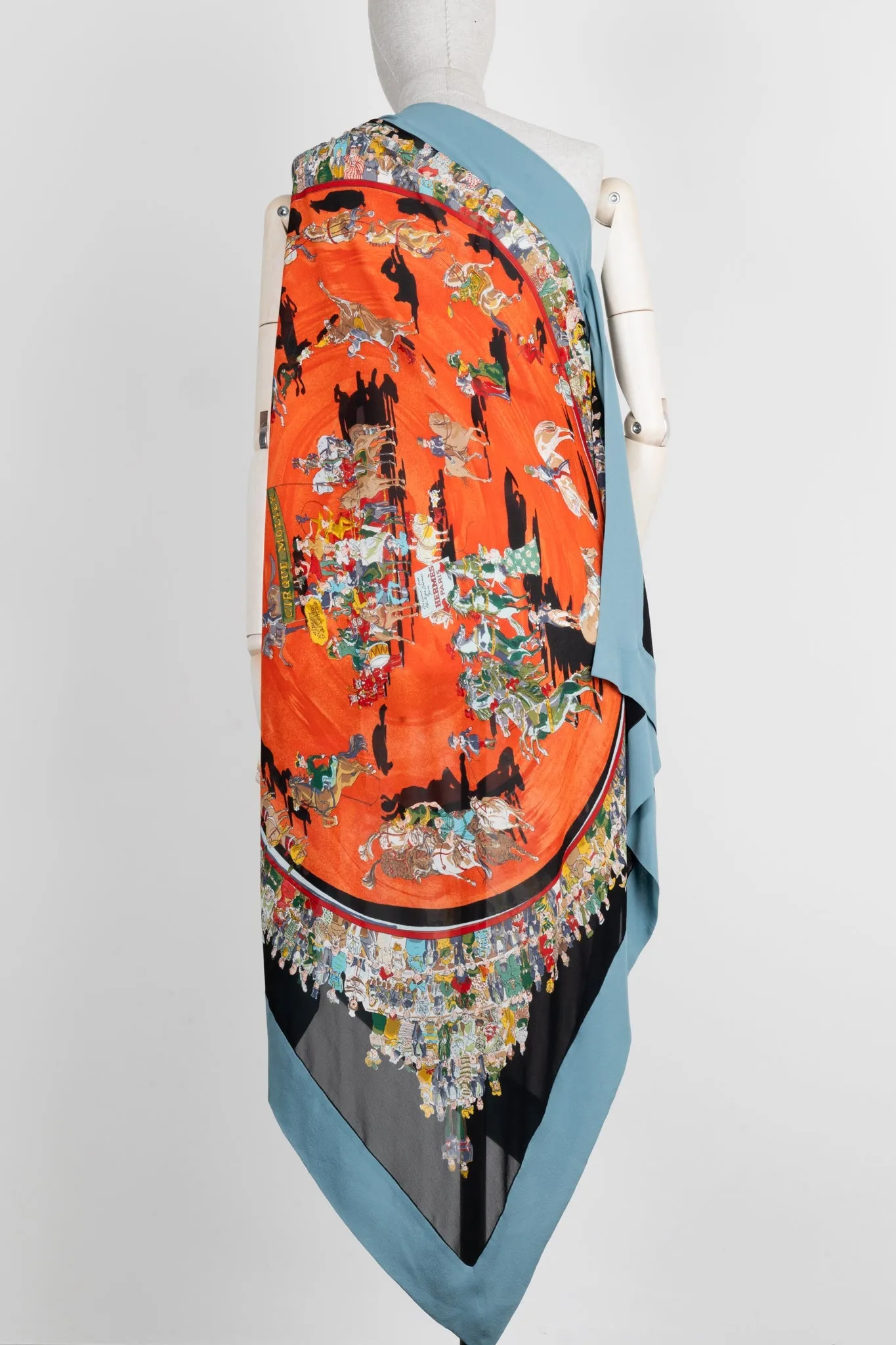 HERM??S One Shoulder Wrap Dress Silk