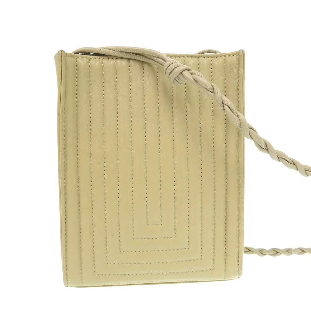 JIL SANDER Shoulder Bag leather beige Tangle SM