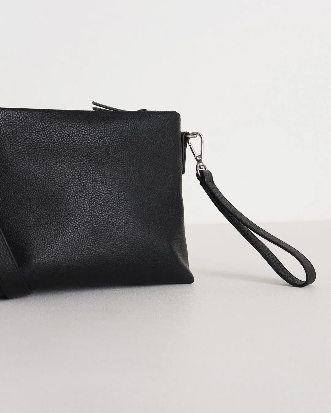 Joni Leather Crossbody - Black