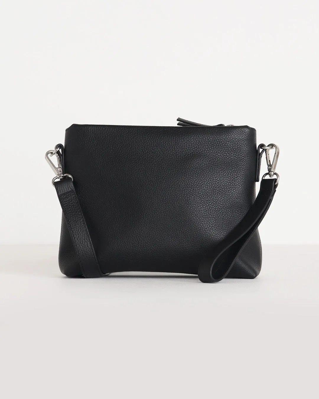 Joni Leather Crossbody - Black