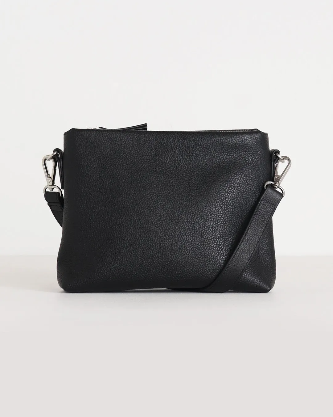 Joni Leather Crossbody - Black