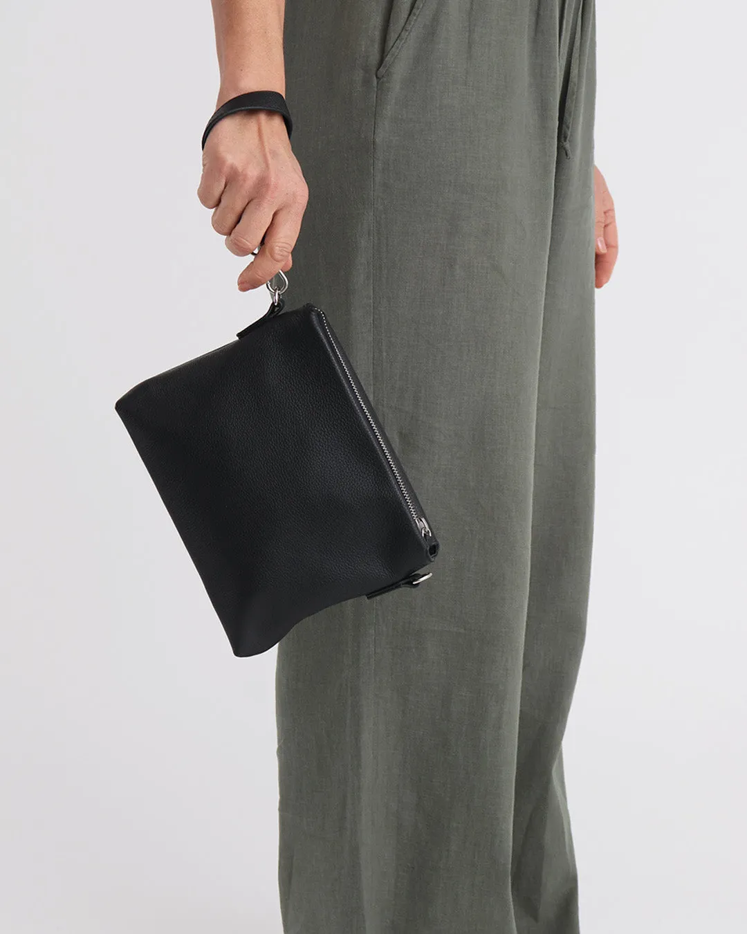 Joni Leather Crossbody - Black