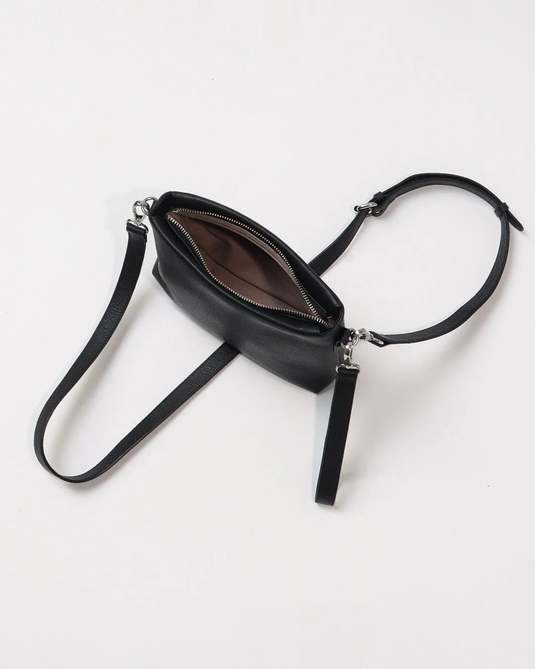 Joni Leather Crossbody - Black