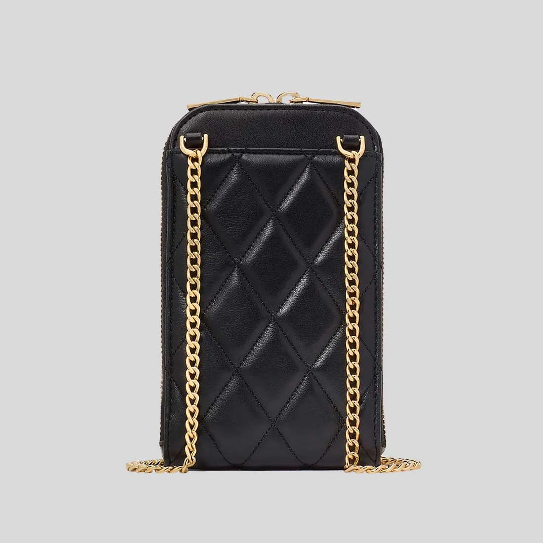 KATE SPADE Carey Quilted North South Phone Crossbody Bag Black KC597