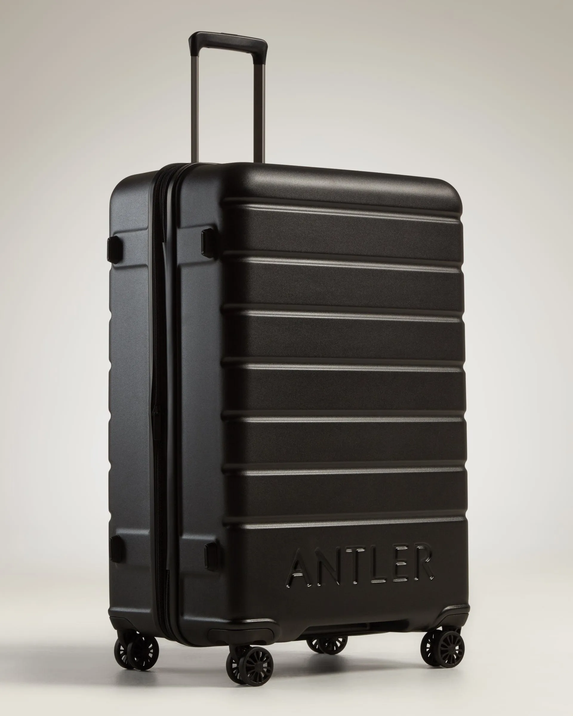 Large Suitcase in Black - Logo
