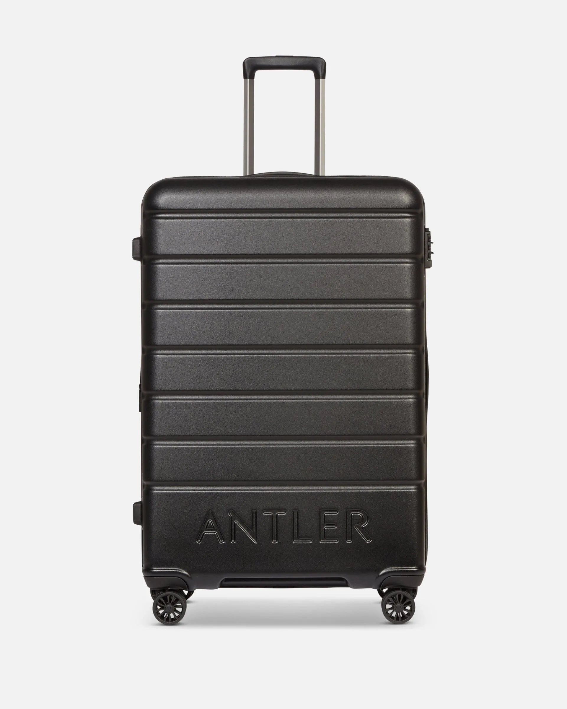 Large Suitcase in Black - Logo