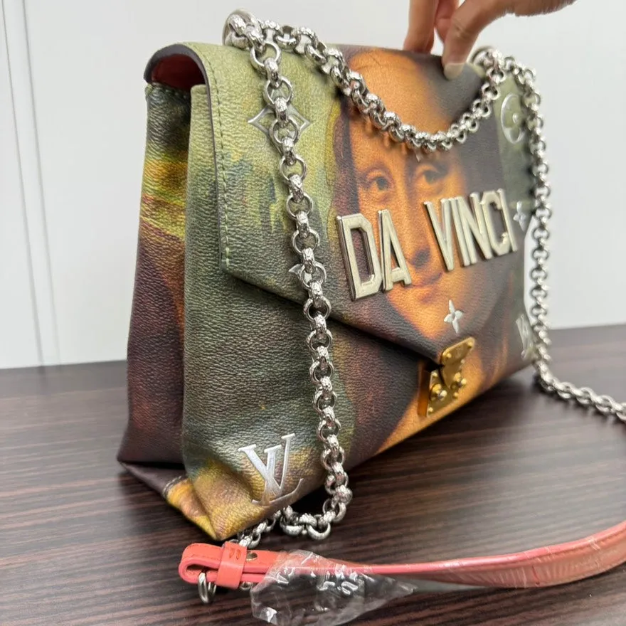 Limited?Preloved Louis Vuitton Da Vinci Chain Bag NGB441 Multicolor Shoulder Bag