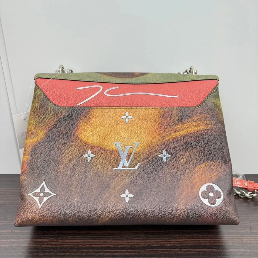 Limited?Preloved Louis Vuitton Da Vinci Chain Bag NGB441 Multicolor Shoulder Bag