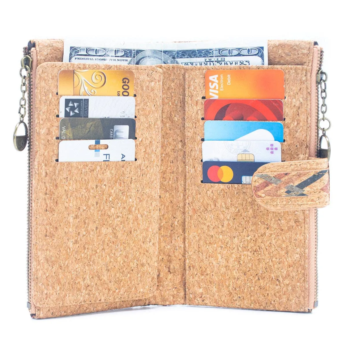 Long Geometric Cork Print Women's Wallet (6 Units) HY-039-MI