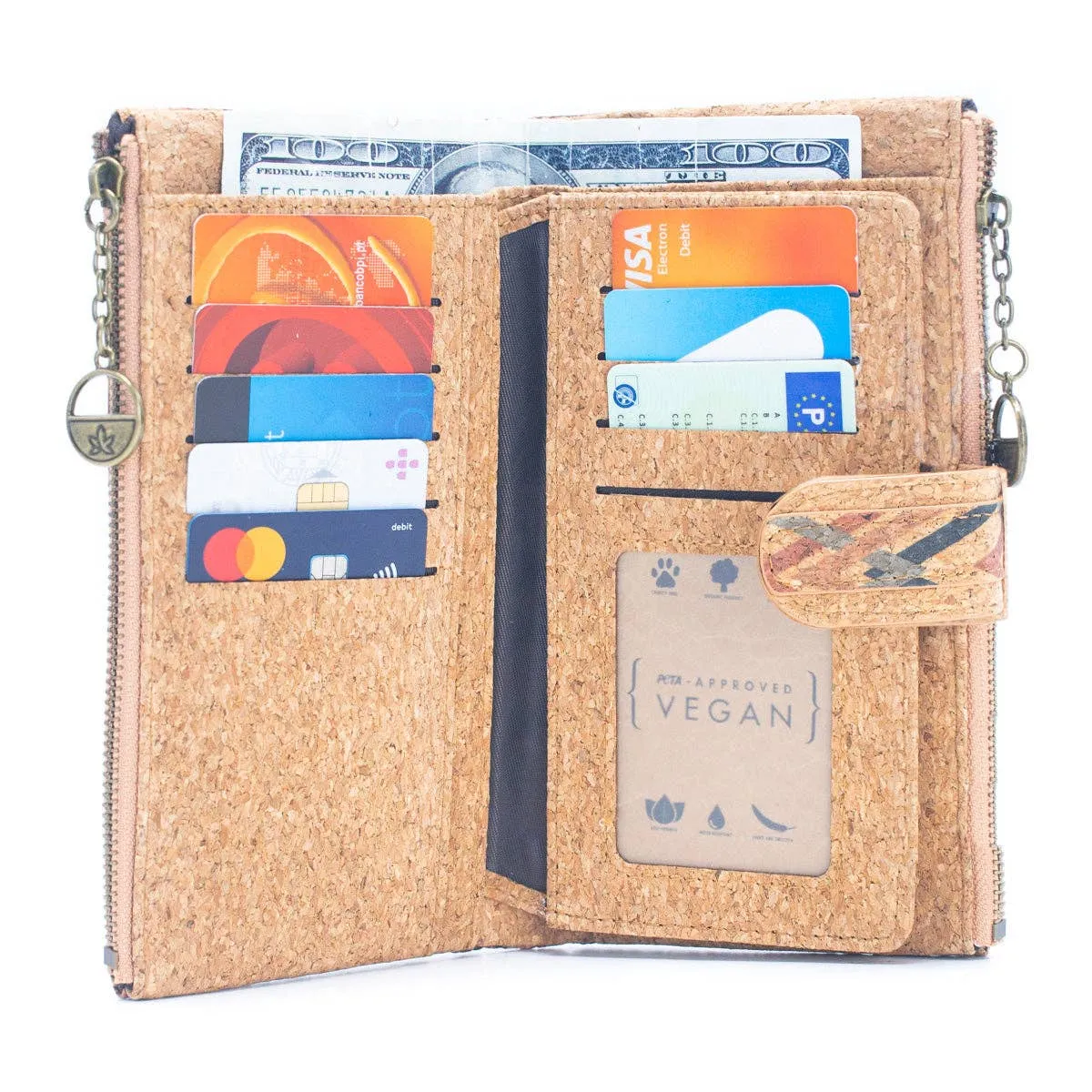 Long Geometric Cork Print Women's Wallet (6 Units) HY-039-MI