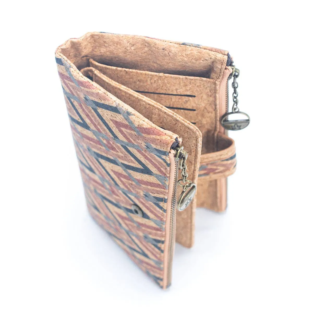 Long Geometric Cork Print Women's Wallet (6 Units) HY-039-MI