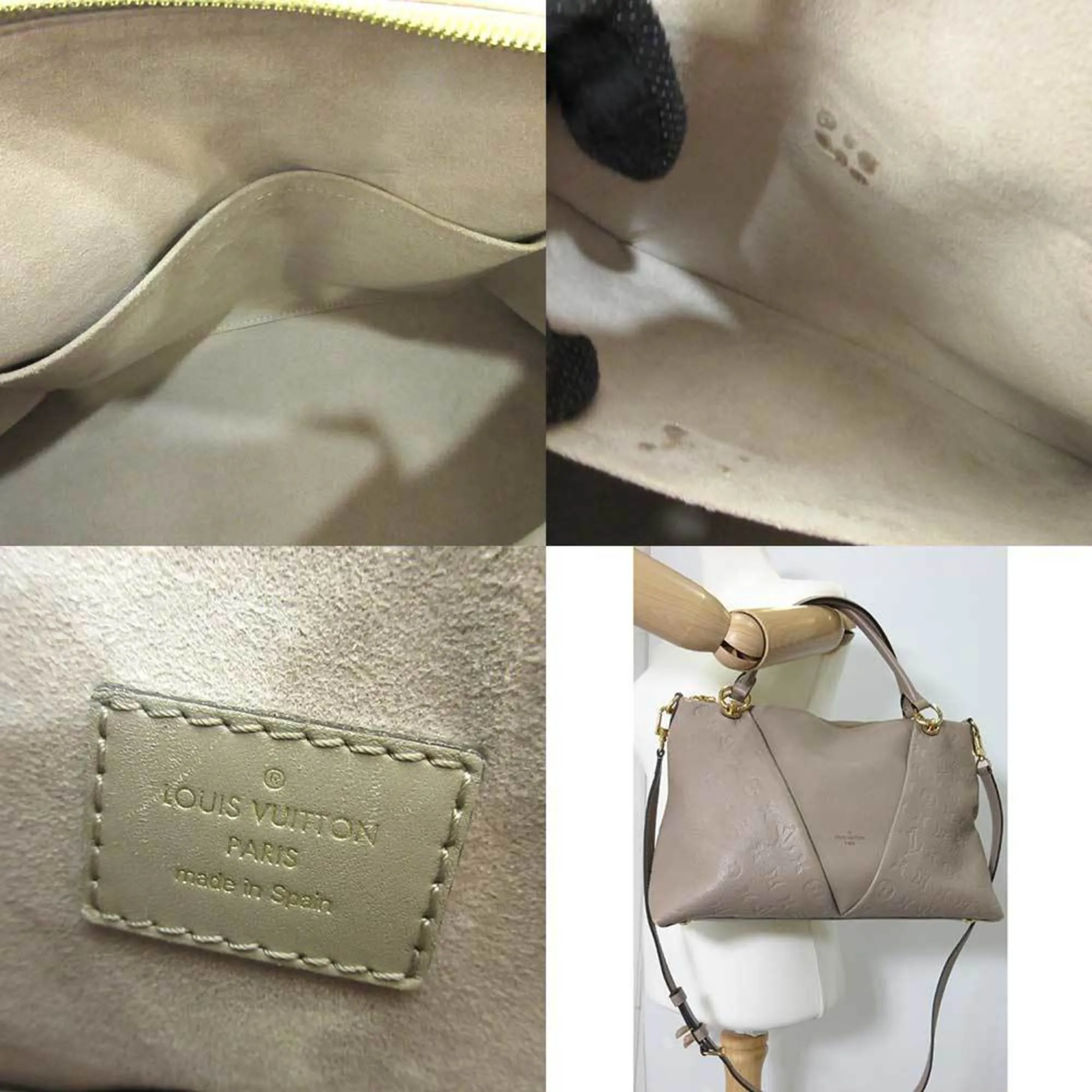 LOUIS VUITTON Bag V Tote MM Tourtrail Beige Hand Shoulder Women's Monogram Implant M44884 LOUISVUITTON