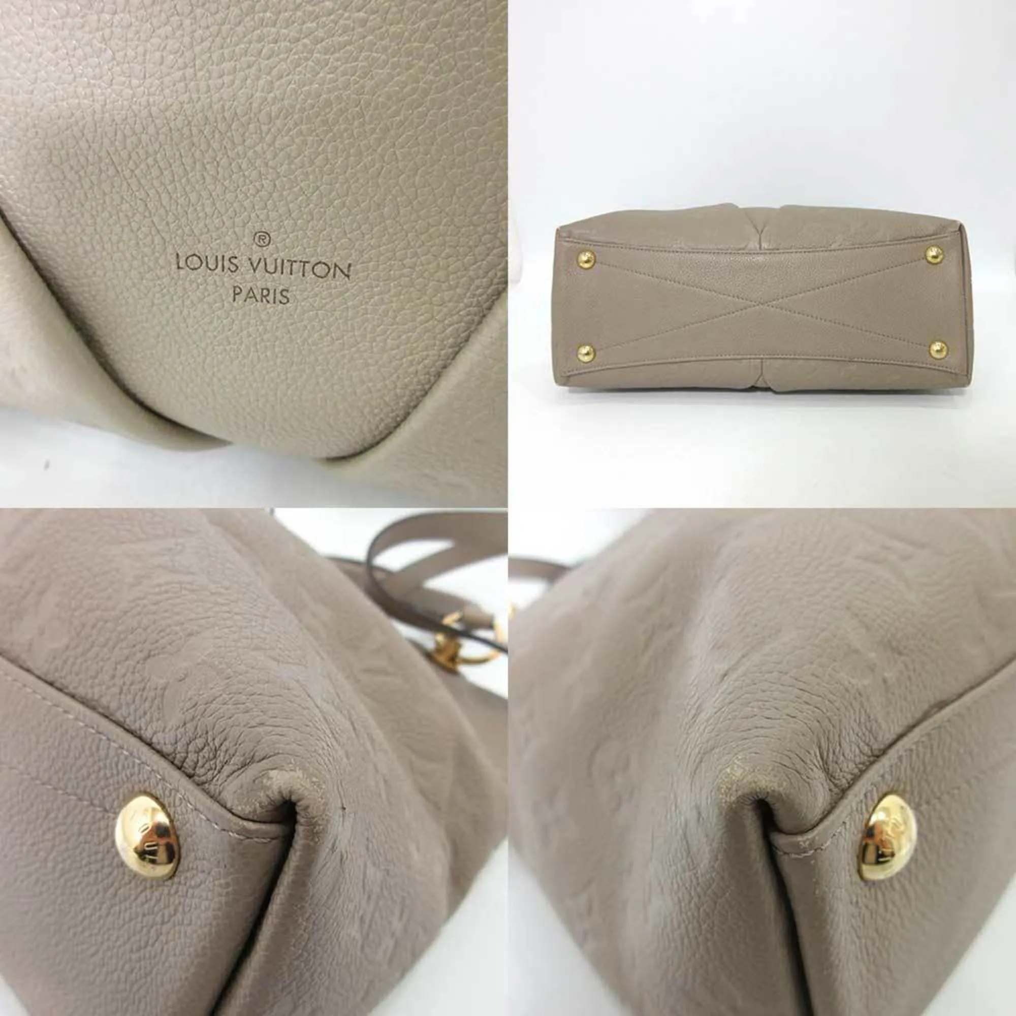 LOUIS VUITTON Bag V Tote MM Tourtrail Beige Hand Shoulder Women's Monogram Implant M44884 LOUISVUITTON