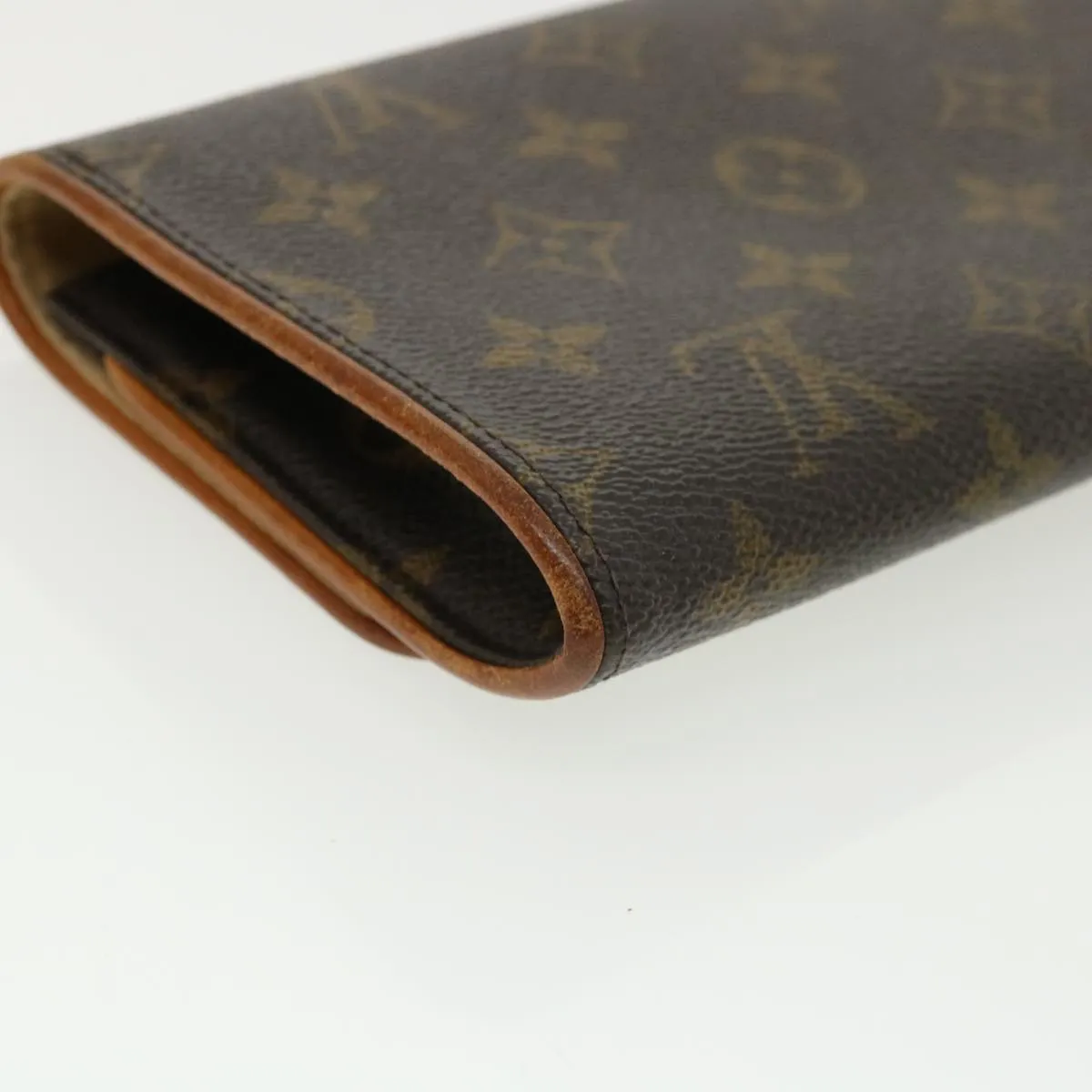 Louis Vuitton Brown Canvas Pochette Twin shoulder bag
