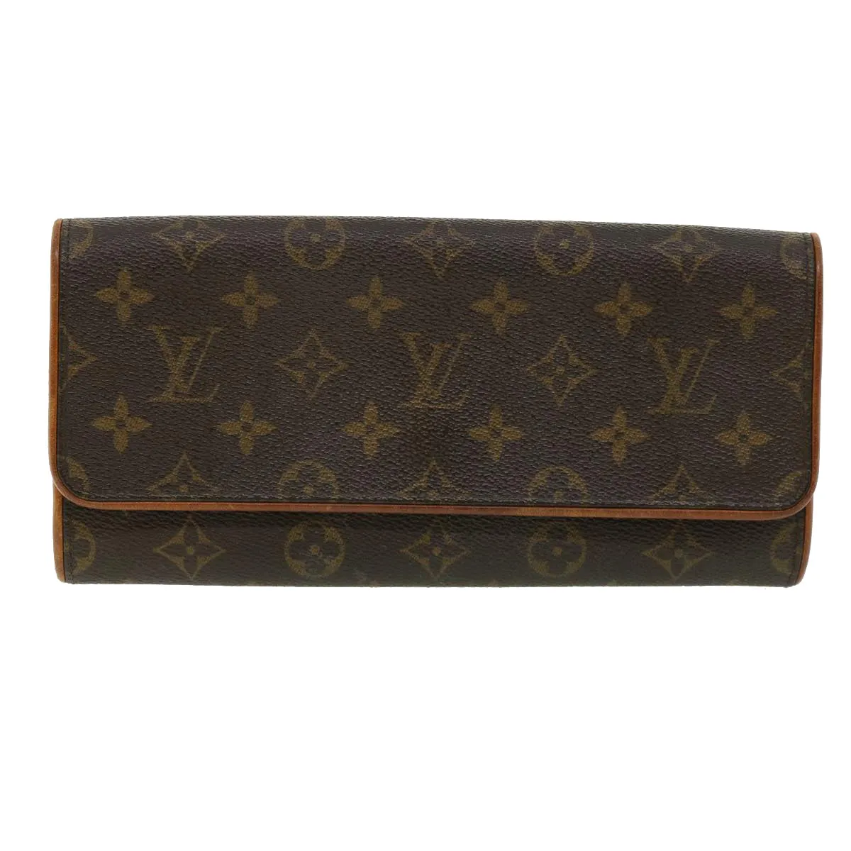 Louis Vuitton Brown Canvas Pochette Twin shoulder bag