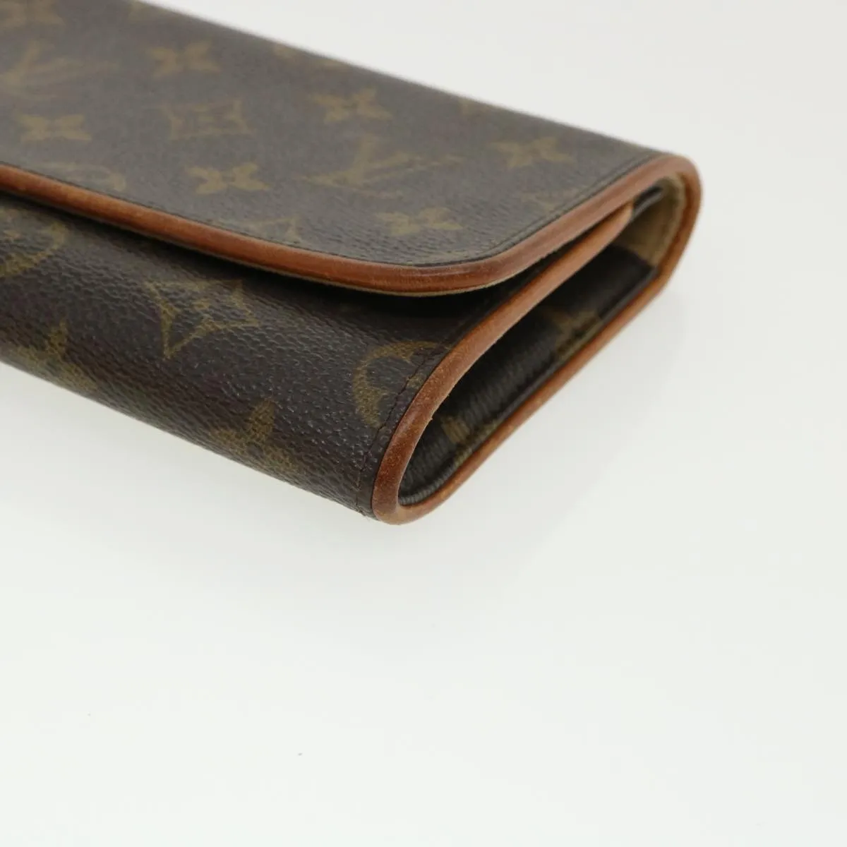 Louis Vuitton Brown Canvas Pochette Twin shoulder bag