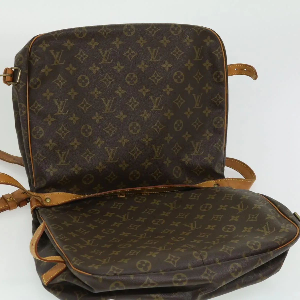 Louis Vuitton Brown Canvas Saumur 35 shoulder bag
