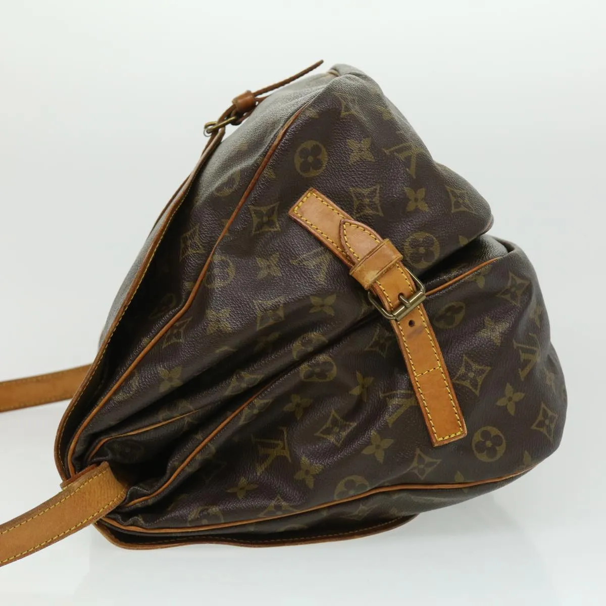 Louis Vuitton Brown Canvas Saumur 35 shoulder bag