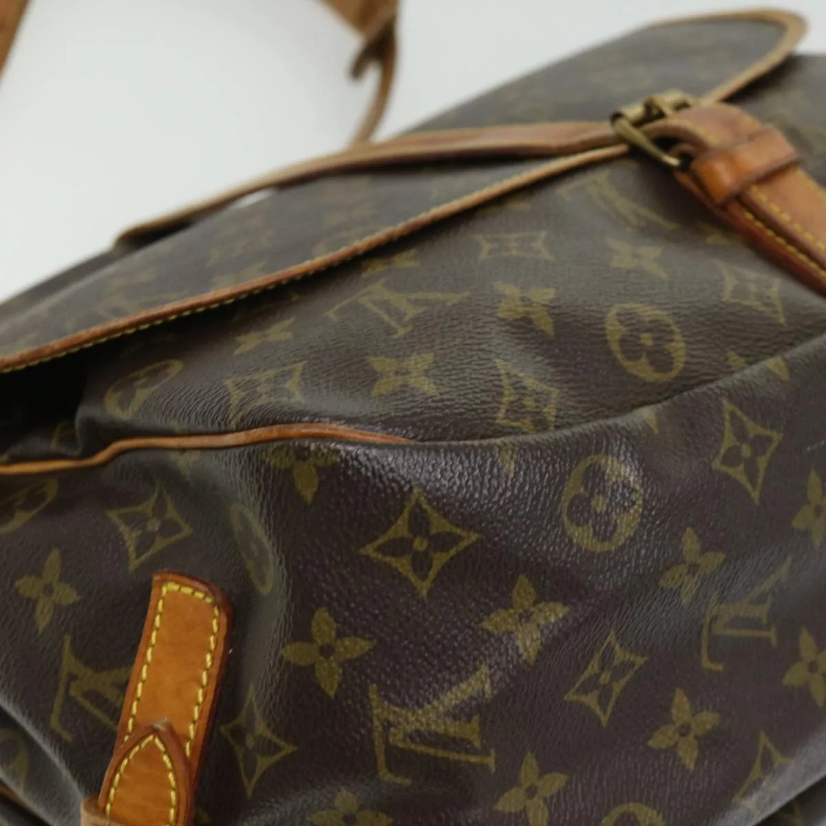 Louis Vuitton Brown Canvas Saumur 35 shoulder bag