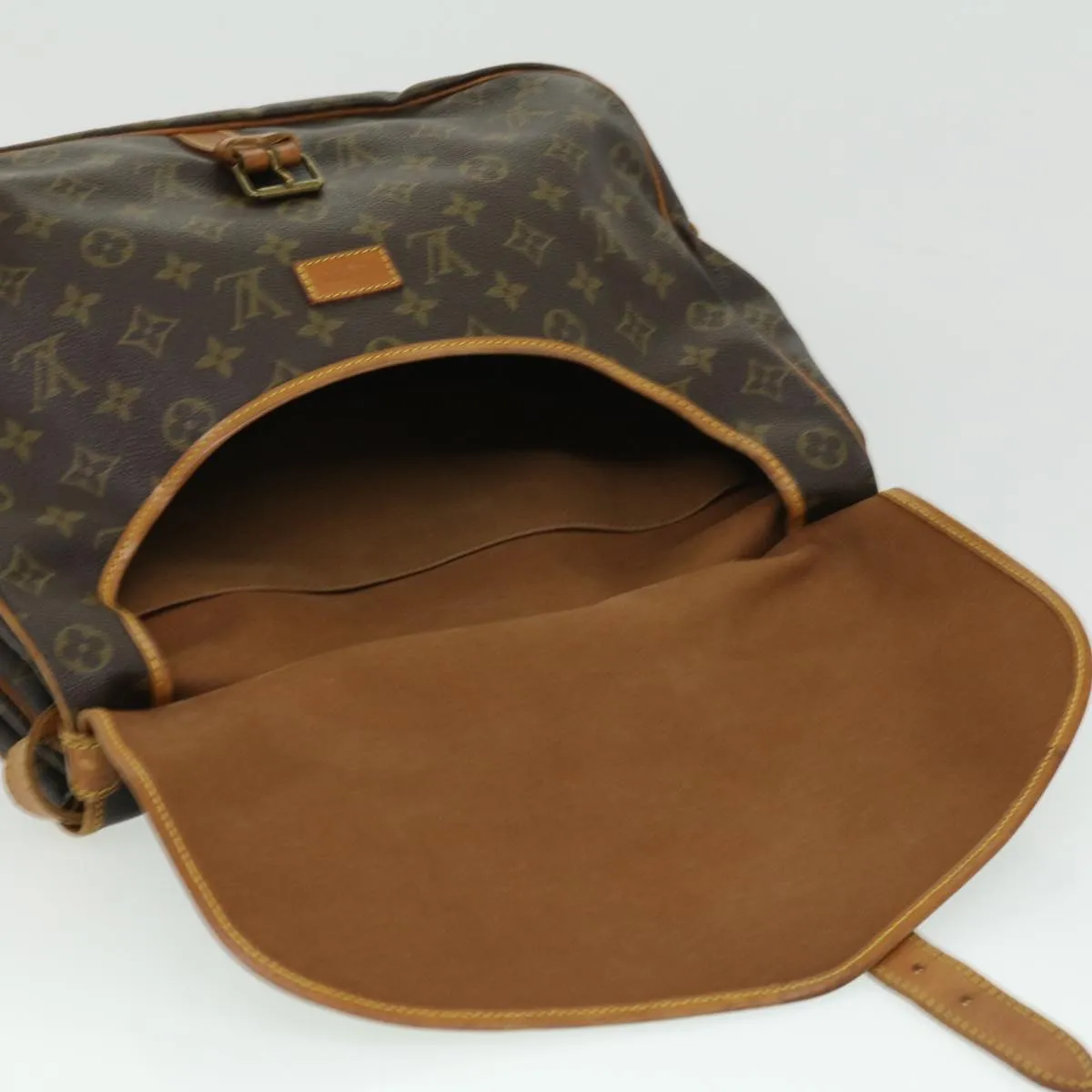 Louis Vuitton Brown Canvas Saumur 35 shoulder bag