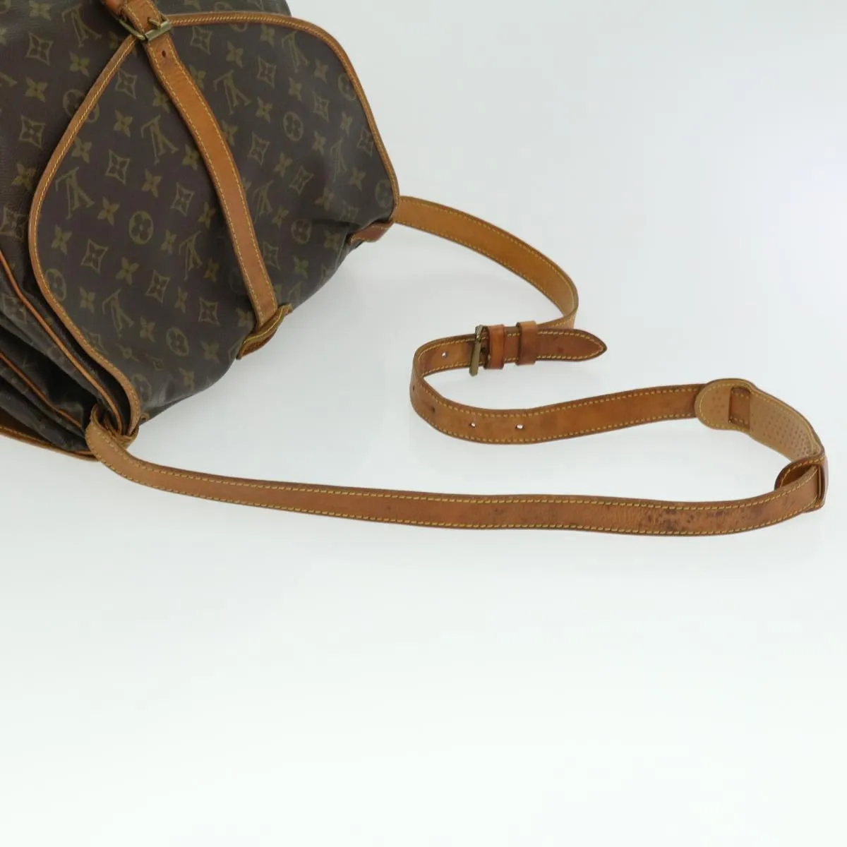Louis Vuitton Brown Canvas Saumur 35 shoulder bag