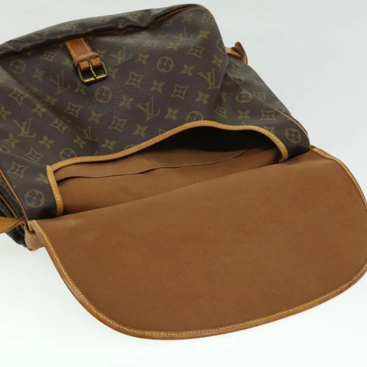 Louis Vuitton Brown Canvas Saumur 35 shoulder bag