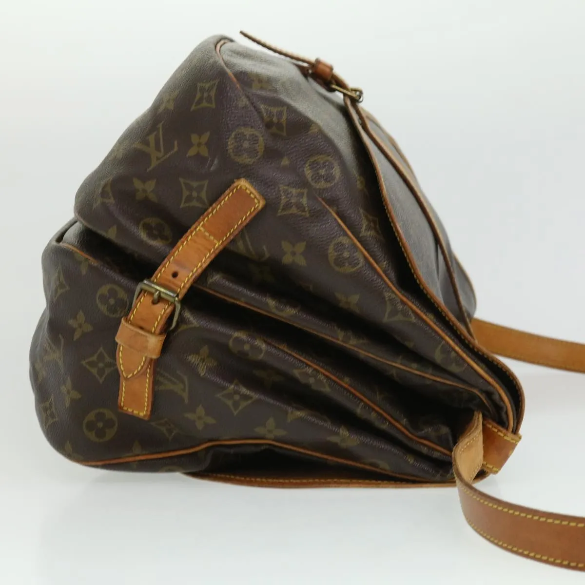 Louis Vuitton Brown Canvas Saumur 35 shoulder bag