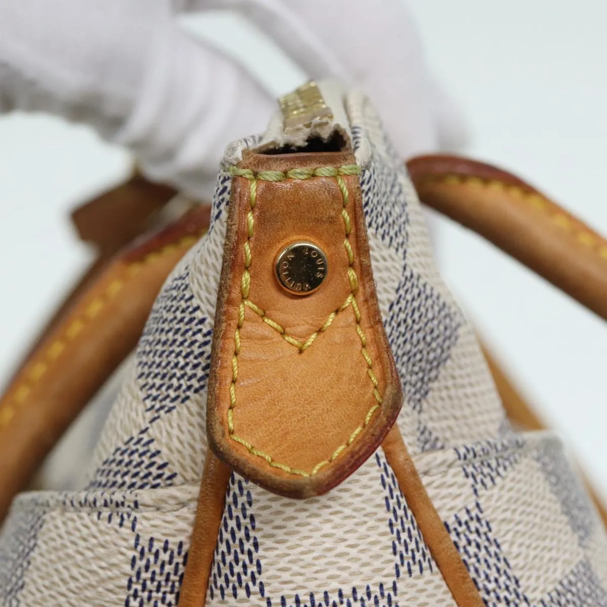 LOUIS VUITTON Damier Azur Figueri PM Shoulder Bag N41176 LV Auth 84977