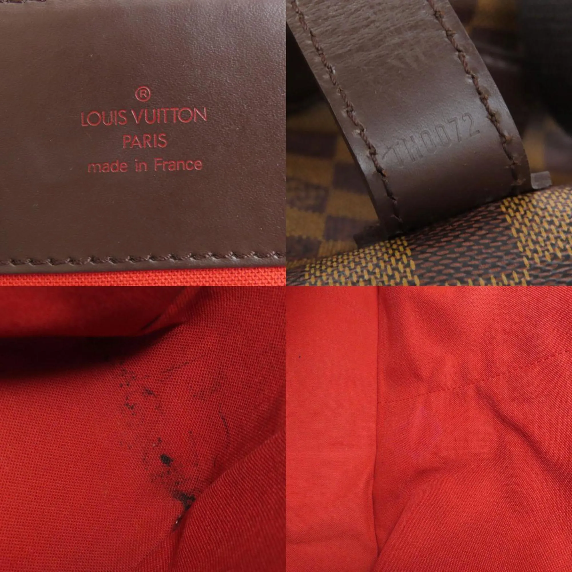 Louis Vuitton Damier Canvas Ebene Damier Canvas Shoulder Bag